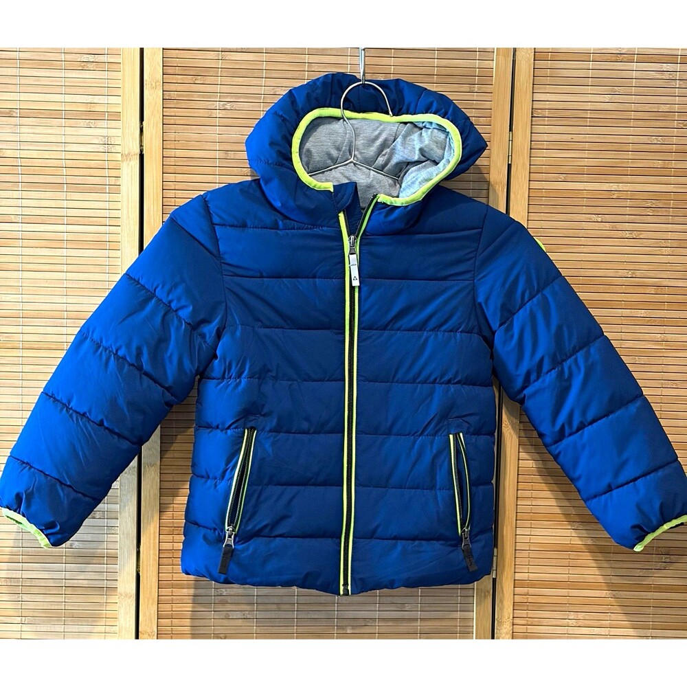 Gerry Kids Blue Hooded Puffer Ski Coat Jacket Polyester Size 6 Outdoors